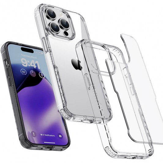 Чохол TPU+PC Multi-Color для Apple iPhone 14 Pro (6.1") Clear - зображення 1 