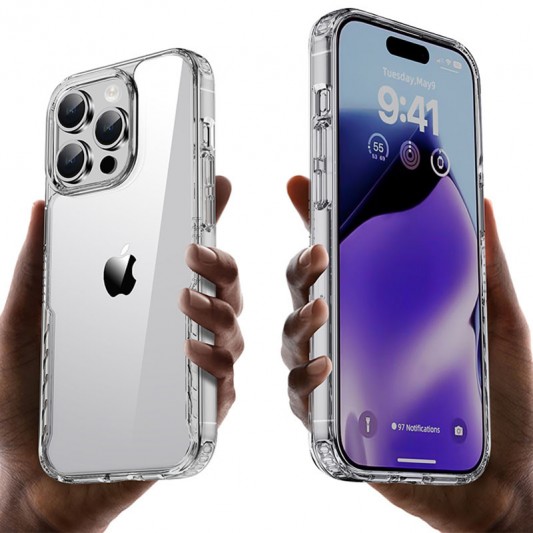 Чохол TPU+PC Multi-Color для Apple iPhone 14 Pro (6.1") Clear - зображення 2 
