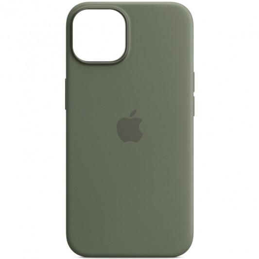 Чохол Silicone case (AAA) full with Magsafe and Animation для Apple iPhone 14 Pro (6.1"), Зелений / Olive - зображення 1 