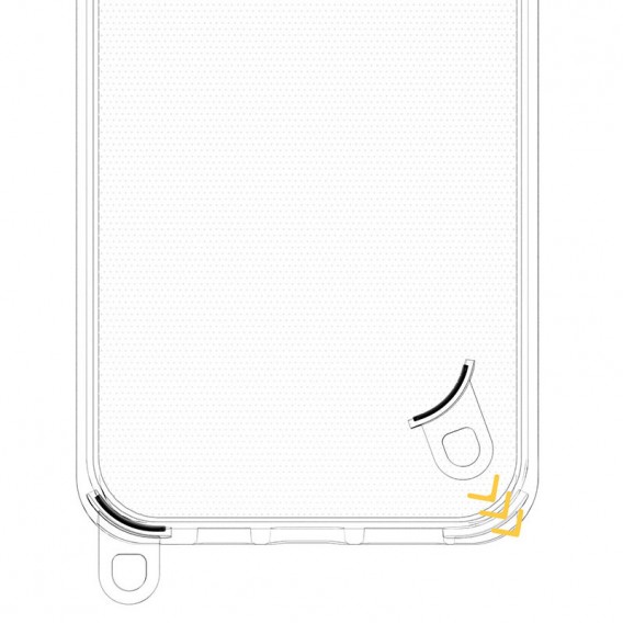 Чохол TPU Transparent with Straps для Apple iPhone 13/14 (6.1"), Green / Red