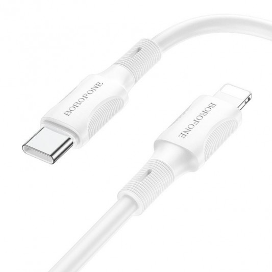 Дата кабель Borofone BX80 Succeed Type-C to Lightning 20W (1m) White - изображение 1