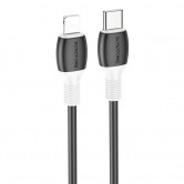 Дата кабель Borofone BX84 Rise Type-C to Lightning 20W (1m) Black Дата кабель Borofone BX84 Rise Type-C to Lightning 20W (1m) Black