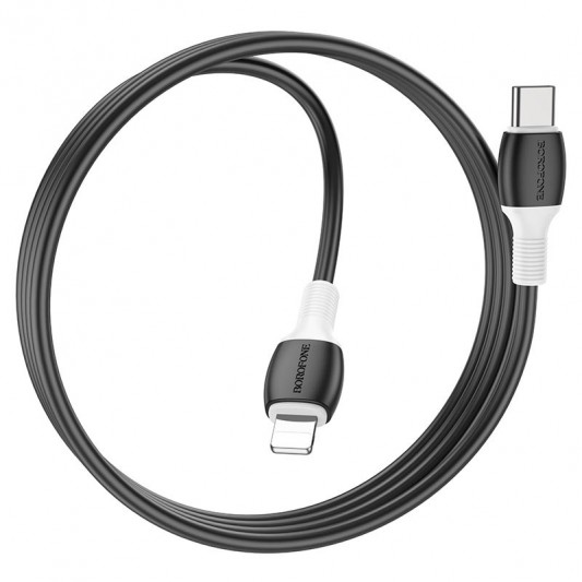 Дата кабель Borofone BX84 Rise Type-C to Lightning 20W (1m) Black - зображення 2 