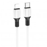 Дата кабель Borofone BX84 Rise Type-C to Lightning 20W (1m) White Дата кабель Borofone BX84 Rise Type-C to Lightning 20W (1m) White