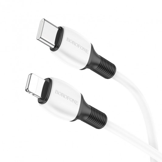 Дата кабель Borofone BX84 Rise Type-C to Lightning 20W (1m) White - зображення 1 