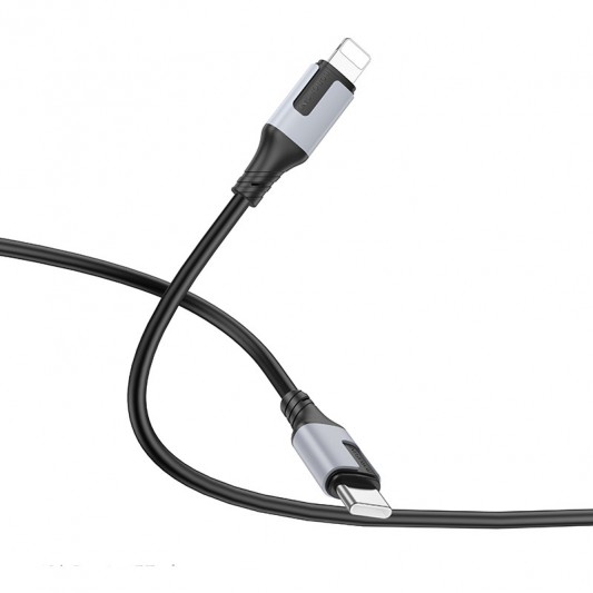 Дата кабель Borofone BX101 Creator 27W Type-C to Lightning (1m) Black - зображення 2 