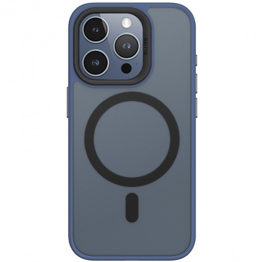 TPU+PC чехол Blueo Skin Friendly Frosted with MagSafe для Apple iPhone 15 Pro (6.1") Синий