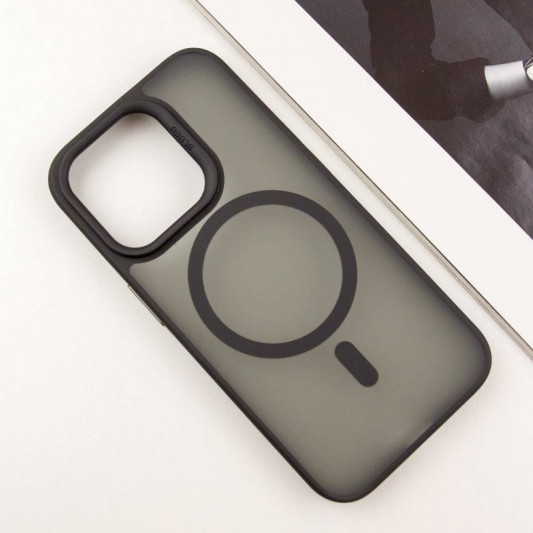 TPU+PC чехол Blueo Skin Friendly Frosted with MagSafe для Apple iPhone 15 Pro (6.1") Черный - изображение 4
