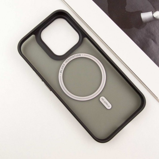 TPU+PC чехол Blueo Skin Friendly Frosted with MagSafe для Apple iPhone 15 Pro (6.1") Черный - изображение 5