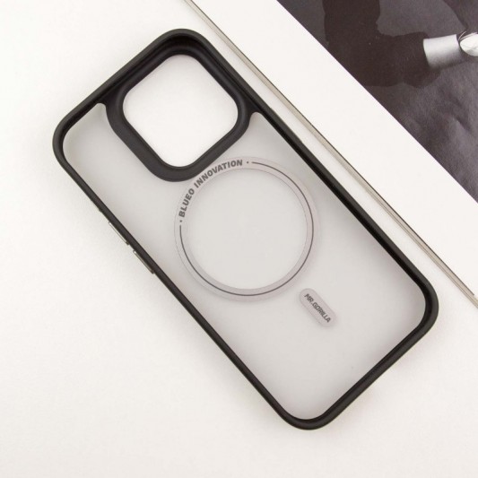 TPU+PC чохол Blueo Skin Friendly Frosted with MagSafe для Apple iPhone 14 Pro Max (6.7") Чорний - зображення 4 
