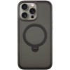 TPU+PC чехол Metal Buttons with MagSafe Colorful HQ Ring для Apple iPhone 15 Pro Max (6.7"), Black