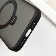 TPU+PC чехол Metal Buttons with MagSafe Colorful HQ Ring для Apple iPhone 15 Pro Max (6.7"), Black