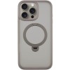 TPU+PC чехол Metal Buttons with MagSafe Colorful HQ Ring для Apple iPhone 15 Pro Max (6.7"), Grey