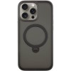 TPU+PC чохол Metal Buttons with MagSafe Colorful HQ Ring для iPhone 14 Pro, Black