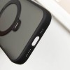 TPU+PC чохол Metal Buttons with MagSafe Colorful HQ Ring для iPhone 14 Pro, Black