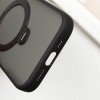 TPU+PC чехол Metal Buttons with MagSafe Colorful HQ Ring для Apple iPhone 14 Pro Max (6.7"), Black