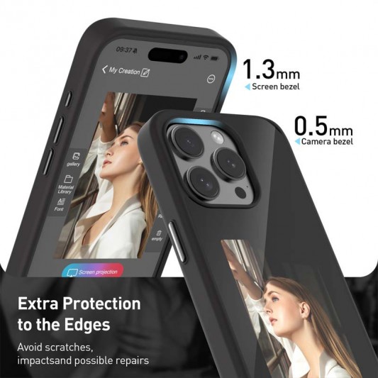 TPU+PC чехол Ink Show 2.0 для Apple iPhone 14 Pro Max (6.7"), Black - изображение 4
