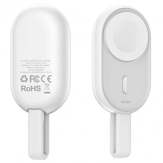 Портативний ЗП Power Bank WIWU Wi-M20 For Apple Watch 1200 mAh White - зображення 1 
