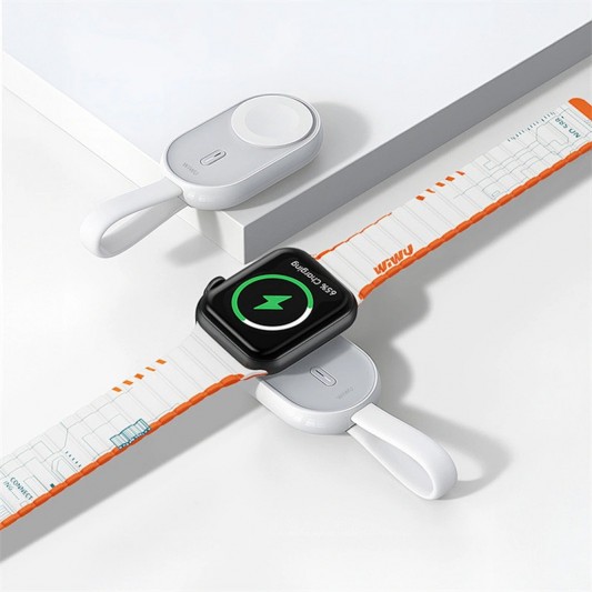 Портативний ЗП Power Bank WIWU Wi-M20 For Apple Watch 1200 mAh White - зображення 2 