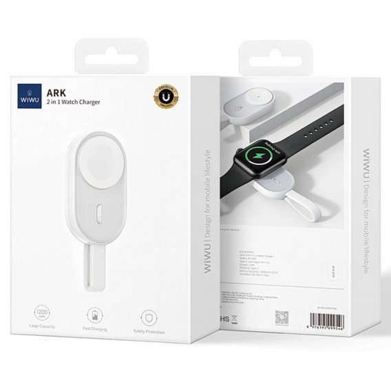 Портативний ЗП Power Bank WIWU Wi-M20 Apple Watch 1200 mAh, White