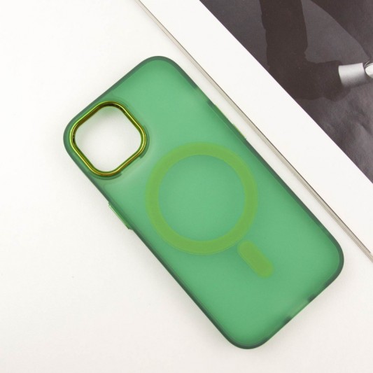 Чохол TPU+PC Lily with MagSafe для Apple iPhone 13 (6.1") Army Green - зображення 2 