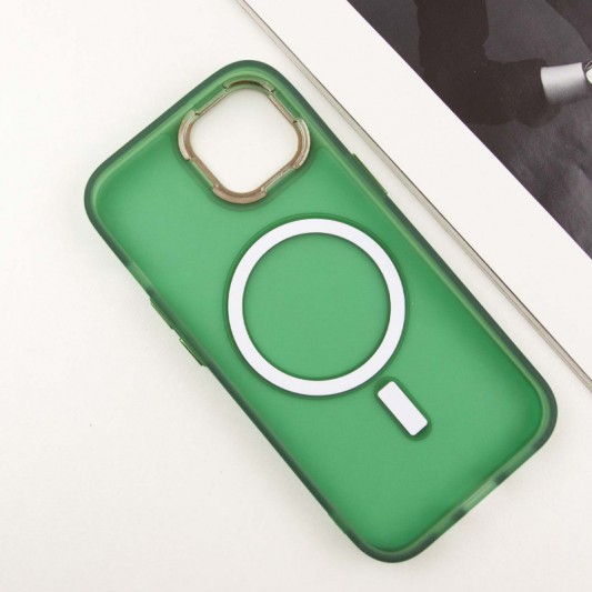 Чохол TPU+PC Lily with MagSafe для Apple iPhone 13 (6.1") Army Green - зображення 3 