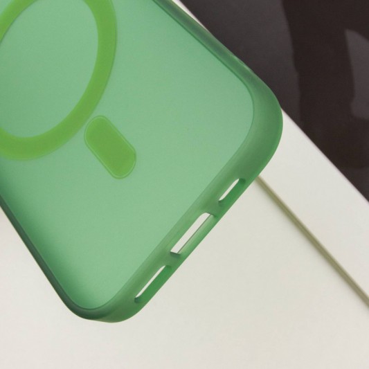 Чохол TPU+PC Lily with MagSafe для Apple iPhone 13 (6.1") Army Green - зображення 7 