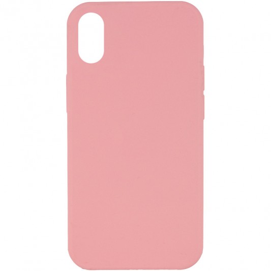 Чохол Silicone Case Full Protective (AA) NO LOGO для Apple iPhone X / XS (5.8") Рожевий / Pink