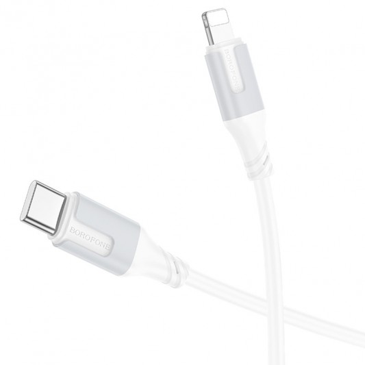 Дата кабель Borofone BX101 Creator 27W Type-C to Lightning (1m) White - изображение 2