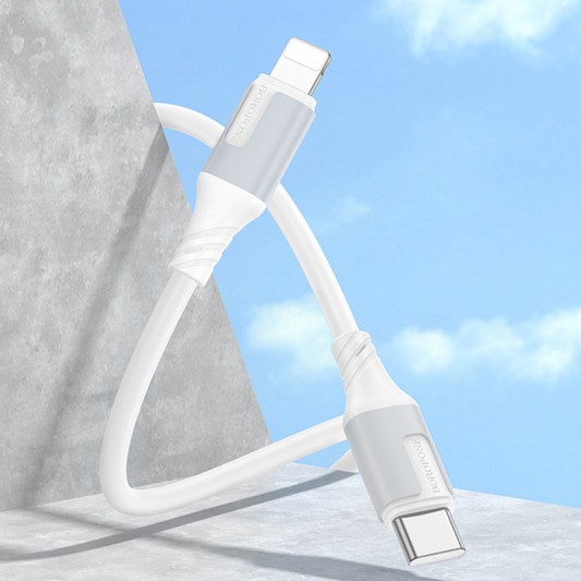 Дата кабель Borofone BX101 Creator 27W Type-C to Lightning (1m) White - изображение 3