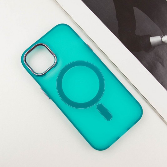 Чохол TPU+PC Lily with MagSafe для Apple iPhone 13 (6.1") Green - зображення 2 