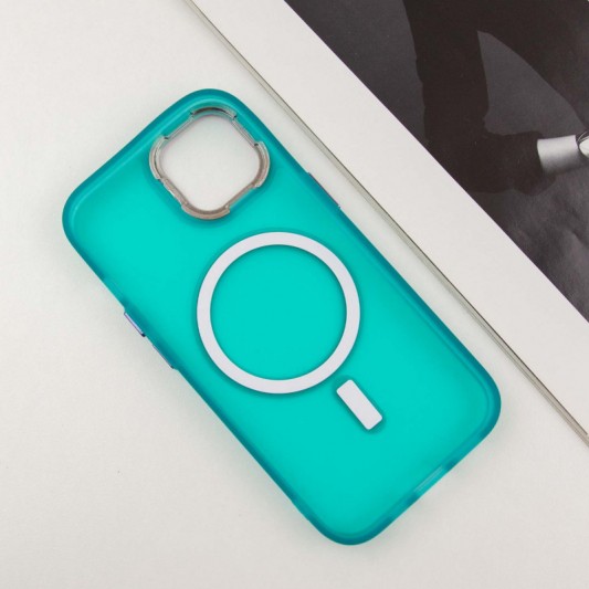 Чохол TPU+PC Lily with MagSafe для Apple iPhone 13 (6.1") Green - зображення 3 