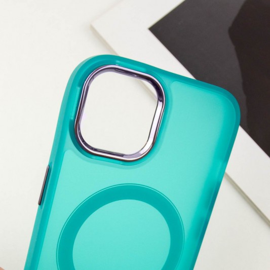 Чохол TPU+PC Lily with MagSafe для Apple iPhone 13 (6.1") Green - зображення 4 