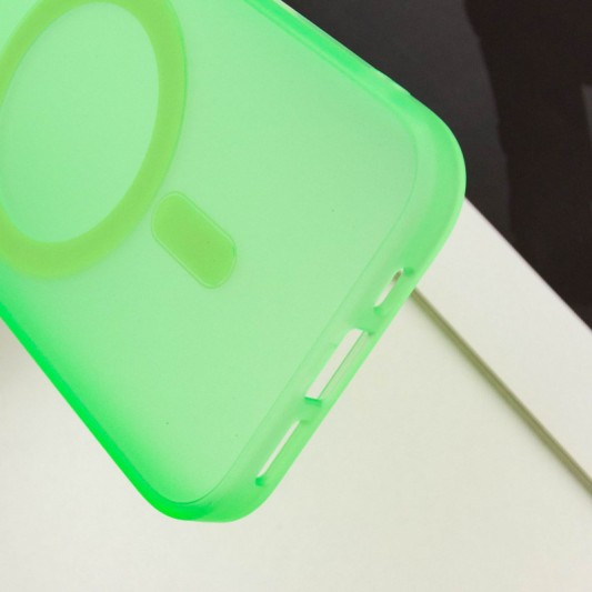 Чохол TPU+PC Lily with MagSafe для Apple iPhone 13 (6.1") Neon Green - зображення 7 
