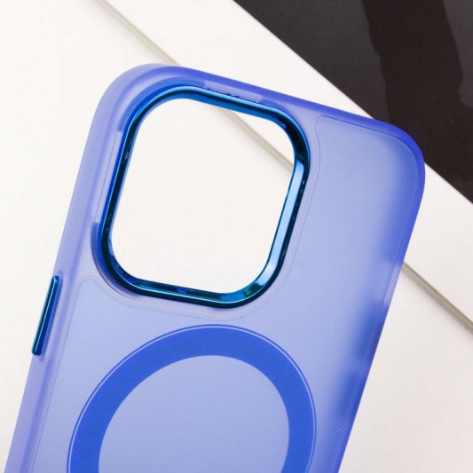 Чехол TPU+PC Lily with MagSafe для Apple iPhone 13 Pro (6.1") Blue - изображение 4