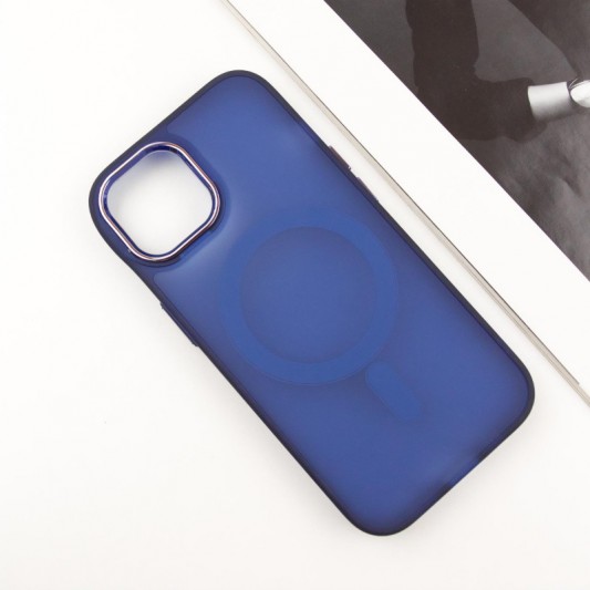 Чохол TPU+PC Lily with MagSafe для Apple iPhone 14 (6.1") Deep Navy - зображення 2 