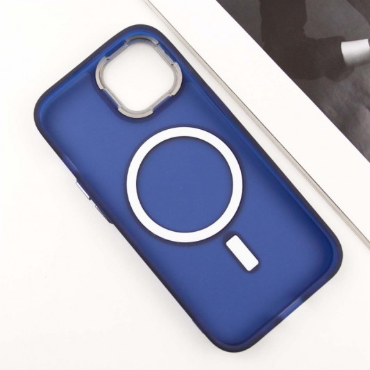 Чохол TPU+PC Lily with MagSafe для Apple iPhone 14 (6.1") Deep Navy - зображення 3 