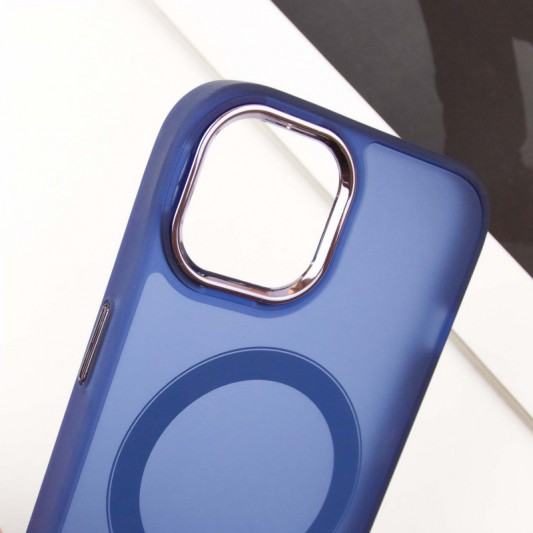 Чохол TPU+PC Lily with MagSafe для Apple iPhone 14 (6.1") Deep Navy - зображення 4 