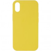 Чехол Silicone Case Full Protective (AA) NO LOGO для Apple iPhone X / XS (5.8 дюйма) Желтый / Yellow