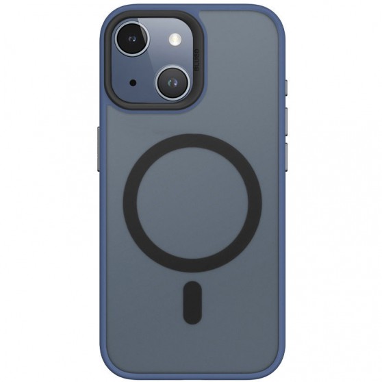 TPU+PC чехол Blueo Skin Friendly Frosted with MagSafe для Apple iPhone 15 (6.1") Синий
