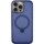 TPU+PC чохол Metal Buttons with MagSafe Colorful HQ Ring для Apple iPhone 15 Pro (6.1") Dark Blue