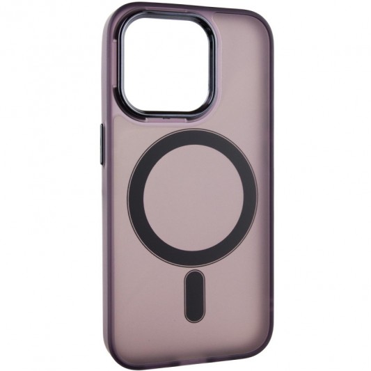 Чохол TPU+PC Lily with MagSafe для Apple iPhone 12 Pro Max (6.7") Dark Purple - зображення 2 