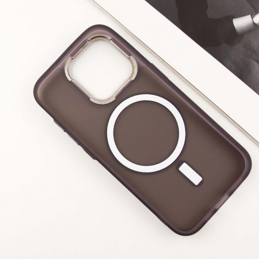 Чохол TPU+PC Lily with MagSafe для Apple iPhone 12 Pro Max (6.7") Dark Purple - зображення 3 