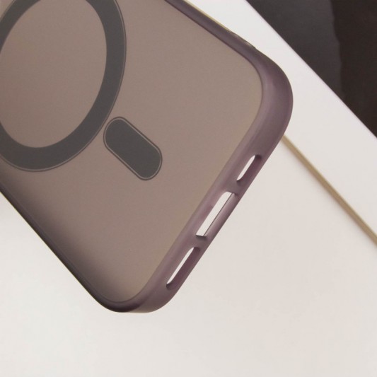 Чохол TPU+PC Lily with MagSafe для Apple iPhone 12 Pro Max (6.7") Dark Purple - зображення 7 