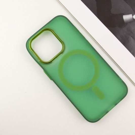 Чохол TPU+PC Lily with MagSafe для Apple iPhone 13 Pro (6.1") Army Green - зображення 2 