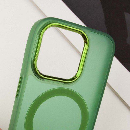 Чохол TPU+PC Lily with MagSafe для Apple iPhone 13 Pro (6.1") Army Green - зображення 4 