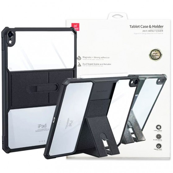 TPU+PC чехол Xundd Stand c усиленными углами для Apple iPad Air 13" (2024-25) /Pro 12.9" (2020-2022) Черный