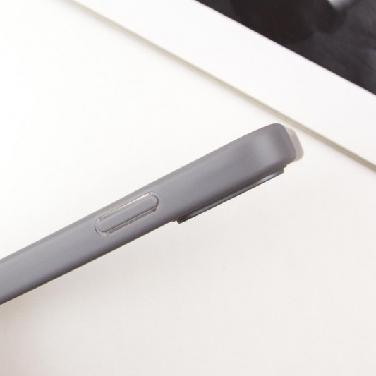 TPU чохол Transparent + Colour 1,5mm для Apple iPhone 14 (6.1") Grey - зображення 3 
