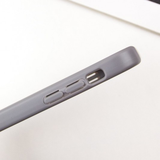 TPU чохол Transparent + Colour 1,5mm для Apple iPhone 14 (6.1") Grey - зображення 4 