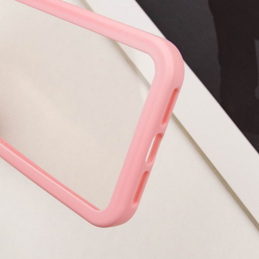TPU чехол Transparent + Colour 1,5mm для Apple iPhone 14 (6.1") Pink - изображение 5